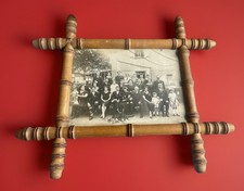 Ancien cadre photo en bambou
