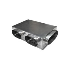 Plénum en Acier Galvanisé Isolé BAILLINDUSTRIE avec Piquages Latéraux 625x400mm