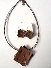 Parure collier câble noir