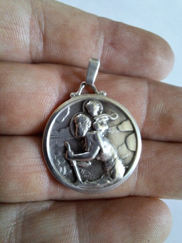 Ancien pendentif argent - ancien, en