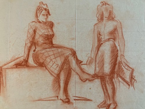 Beau dessin fusain sur - fusain, papier