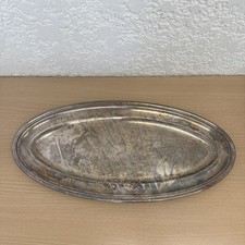 Ancien Plateau Plat Ovale En