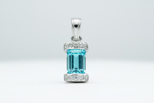 Pendentif blanc carats - pendentif, 9