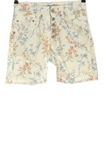 PLEASE Bermuda Dames Pantalon T EU 32 crème-bleu-orange clair style décontracté