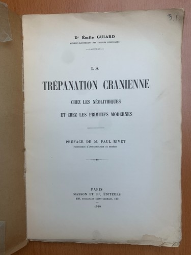 Trépanation cranienne chez - la,