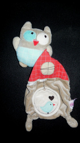 Doudou mouchoir chouette - mouchoir, hibou