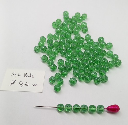 Lot 100 perles verre - lot,