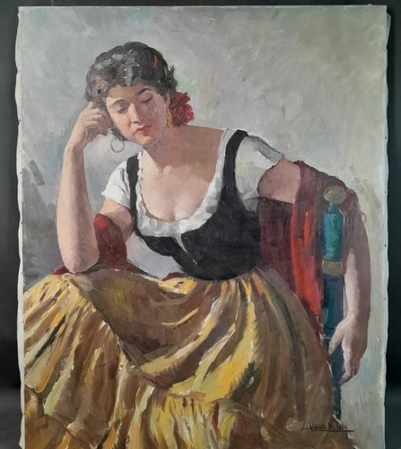 Tableau ancien huile - tableau,