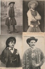 CPA 29 - Lot de 4 CPA Hommes Bretons en costumes ancien - Folklorique