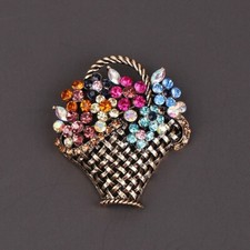superbe broche PANIER DE FLEUR