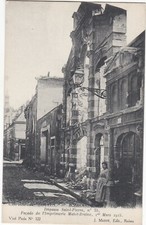 G283 REIMS - FACADE IMPRIMERIE MATOT BRAINE IMPASSE ST PIERRE EN 1915 - WW1