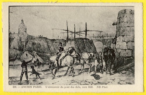 Cpa gravure ancien - cpa, paris