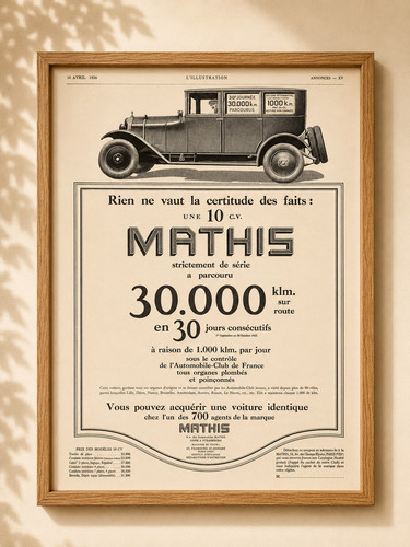 Publicité ancienne mossant - ancienne,