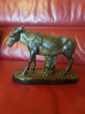 Santon Noël Ancien Raffl Ignaz 1838 Ane Crèche Église Statue Religieuse Ref 1581