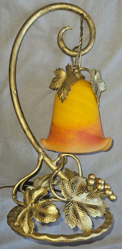 Lampe fer forgé - , vigne