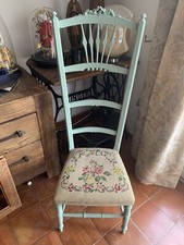 Chaise De Nourrice Bois Fin 19e Siècle Restaurée Bohème Chic