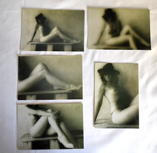 LOT DE 5 PHOTOGRAPHIES ARGENTIQUES EROTISME FEMME NUE 15 x 10 cm EROTICA VINTAGE