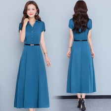 Femme Satin Robe Maxi Ceinture