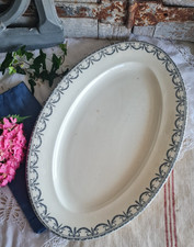 ANCIEN PLAT TERRE DE FER OVALE LOUIS XVI
