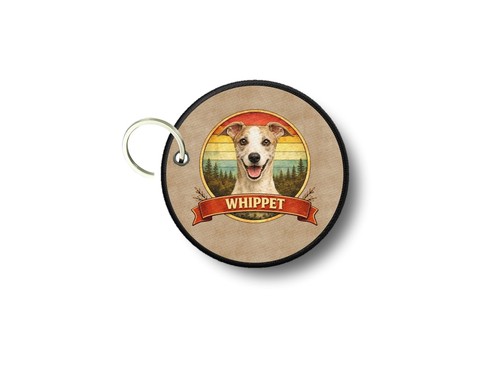 Porte cles clefs imprime chien