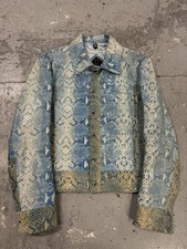 AW2005 Cavalli Python Scales Effect Satin Leather Jacket (M/L)