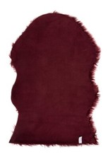 BOLTZE - Tapis de bain ou descente de lit en fourrure synthétique 90x60 cm rouge