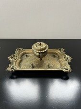 ENCRIER PORTE PLUME BRONZE 