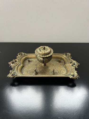 Encrier porte plume bronze - bronze,