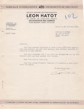 75 PARIS horloger HATOT 1950