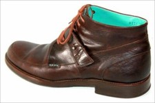 MONDERER DESIGN  Boots à Lacets Tout Cuir Marron Foncé T 40 BE