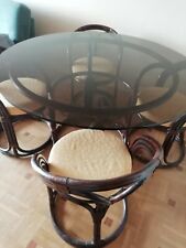 meubles table de salle à manger en rotin 