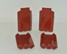 LEGO : 4x Panneau 3 x 3 x 6 mur d'angle - Réf 87421 rouge foncé - Set 70425