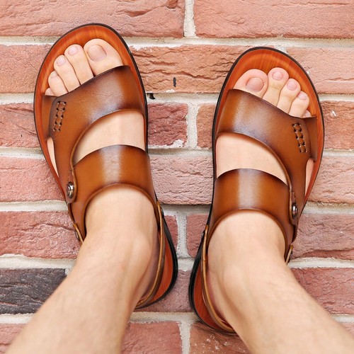 Sandales cuir hommes - sandales,
