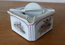 Superbe rare cendrier porcelaine PILLIVUYT ROVINA EPINAL JS Jean Scmitt/ oiseaux