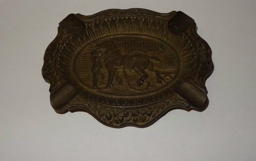 Ancien cendrier bronze - cendrier, cheval