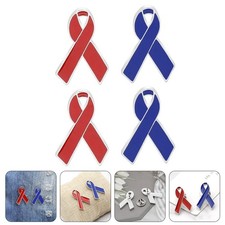  4pcs Broche de ruban rouge