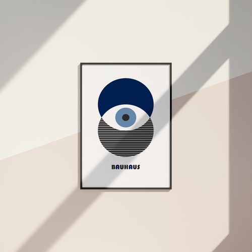 Poster bauhaus style - rétro,