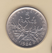 5 FRANCS SEMEUSE 1984 FDC SOUS SCELLÉ