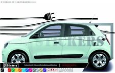 Renault Twingo 3 bandes latérales électrique Autocollant stickers Decals