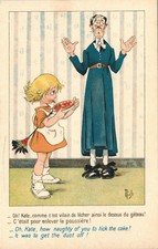 Carte Postale-Oh!Kate comme c'est vilain de lécher-illustrateur Mich-Réf.A.84