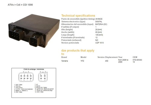 Dze module allumage cdi - dze, d'allumage