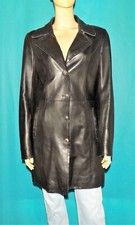 veste SUED MOD LA GRIFFE cuir agneau plongé noir taille 38 FR
