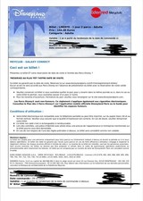 2 Billets FLEX Disneyland Paris  1 jour/2 parcs adultes !!!  Validitée 29.11.25