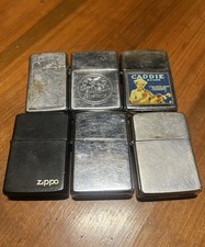 Collection de 6 Zippo ( vendu par 6 uniquement)