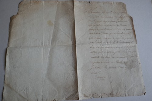 Document ancien lettre - lettre, signé