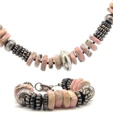 Collier Et Bracelet Vintage Amérindien Navajo En Argent