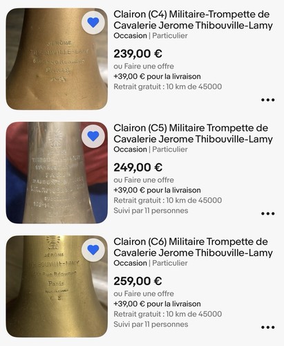 Clairons trompettes de - (c10),