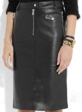 Jupe En Cuir Noir Élégante