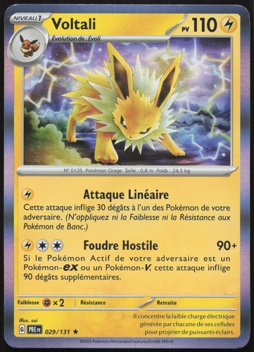 Carte pokémon voltali - voltali, 029/131