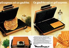 Publicité Advertising 038  1979   Moulinex  (2p)  gaufrier & gril express